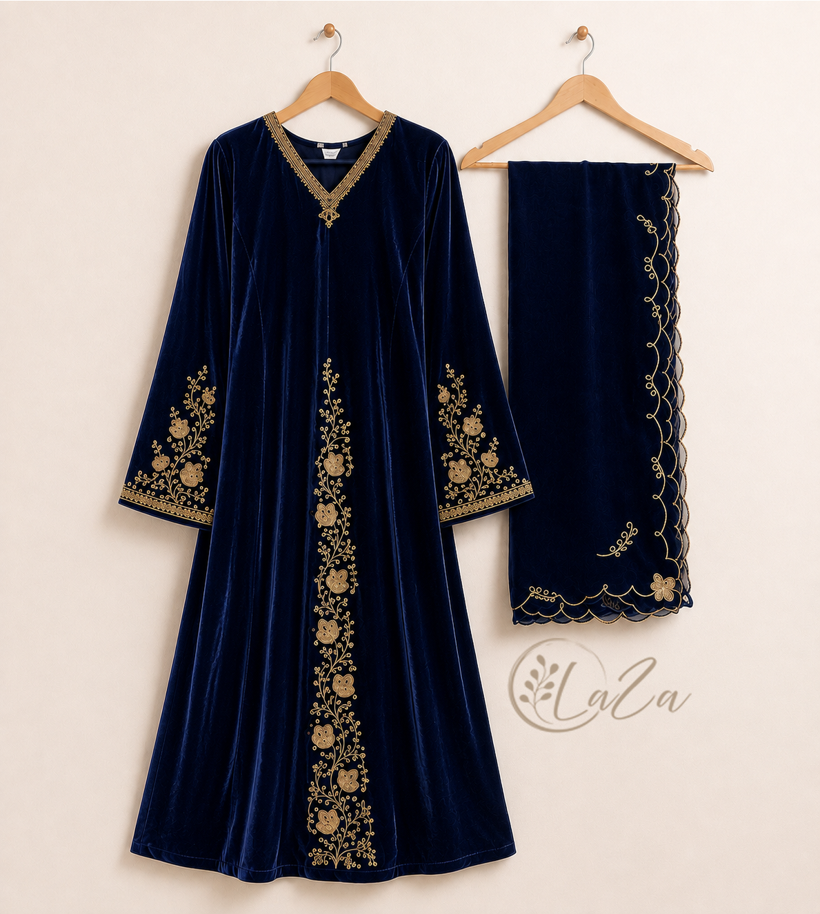 Velvet Kurti, Pant & Dupatta Set (3 Piece Set)